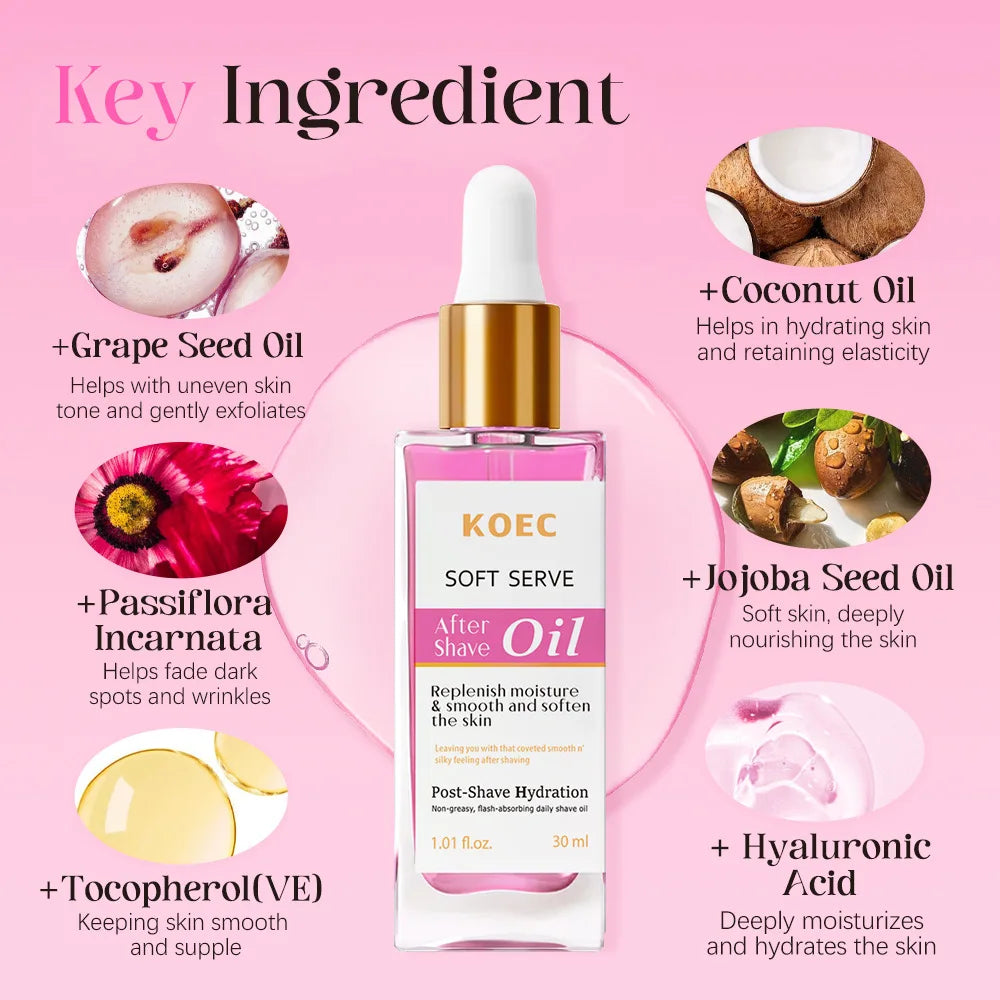 Strawberry Vanilla After Shave Oil women For Smooth Skin Moisturizes Soft Serve Shave Oil Truly After Shave Oil Strawberry 