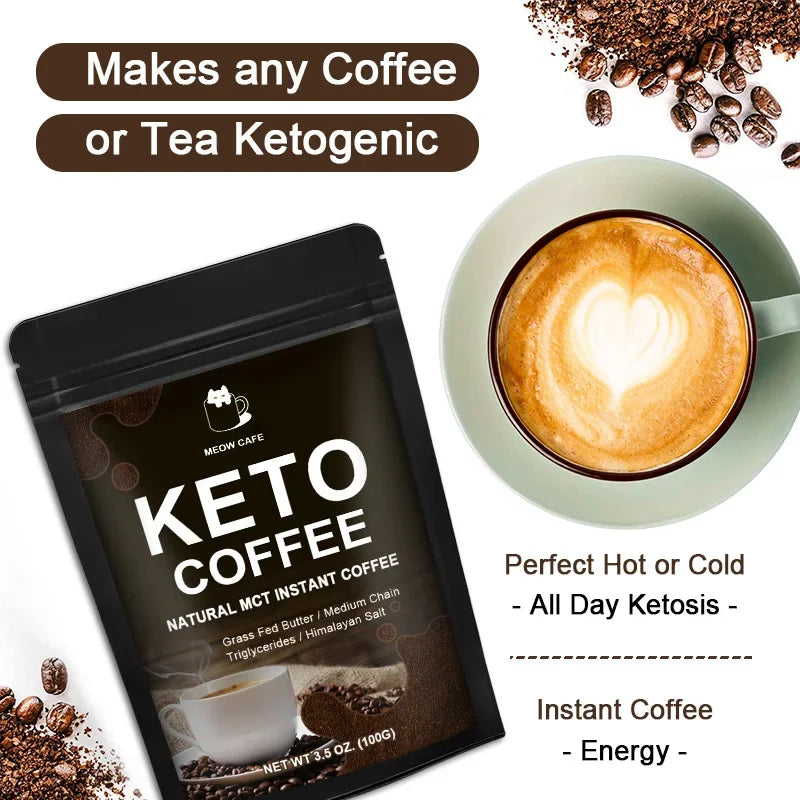 Keto Coffee Slimming Product Fat Burning Body Belly Waist Losing Weight Loss Cellulite Slim Beauty Tool Product