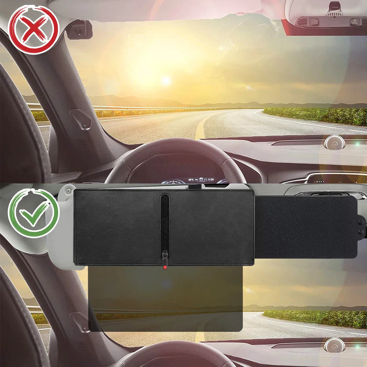 Zonneklep anti verblinding