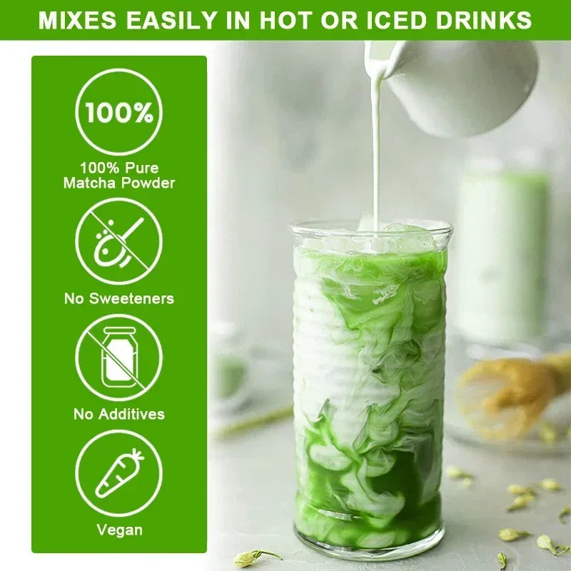 Wholesale 100% Natural Matcha Powder 100g/bag Milk Drink Green Tea