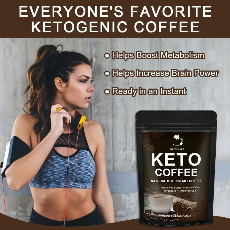Keto Coffee Slimming Product Fat Burning Body Belly Waist Losing Weight Loss Cellulite Slim Beauty Tool Product