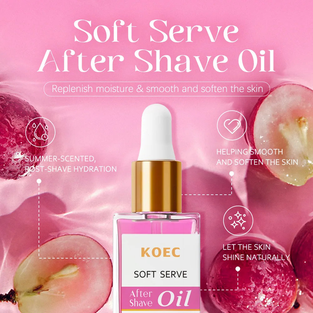 Strawberry Vanilla After Shave Oil women For Smooth Skin Moisturizes Soft Serve Shave Oil Truly After Shave Oil Strawberry 
