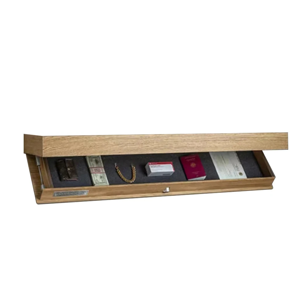 Wood Floating Wall Shelves Magic Flap Hidden Shelf With Secret Compartment Concealed Solid Wall-mounted Furniture Storage