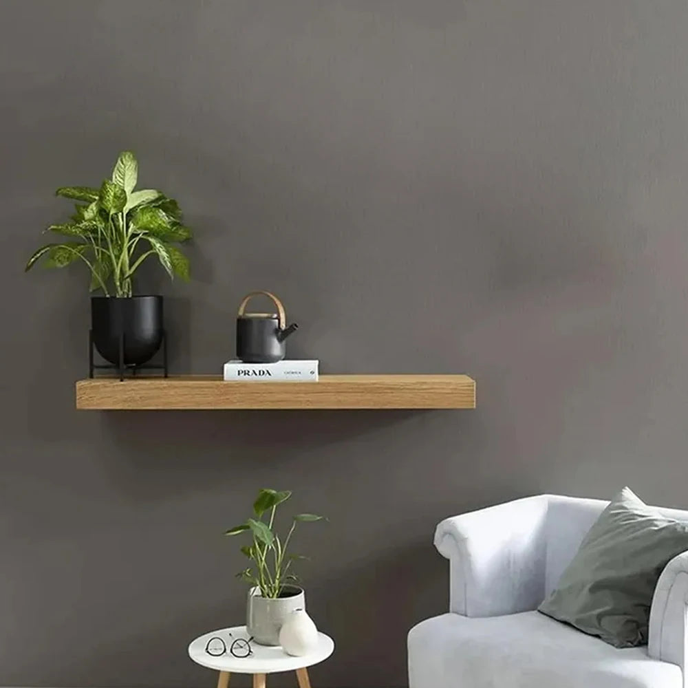 Wood Floating Wall Shelves Magic Flap Hidden Shelf With Secret Compartment Concealed Solid Wall-mounted Furniture Storage