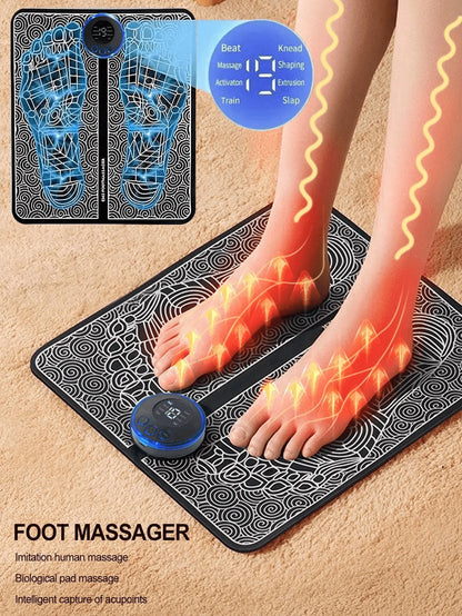 Foot Massager Foot Therapy Machine EMS Foot Massage Pad Pulse Fully Automatic Foot Meridian Pressing Device