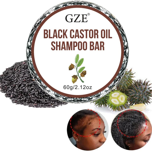 GZE Jamaica Black Castor Oil Shampoo Bar Soap for Hair Thickens & Strengthens  -  Helps Dry Curly & 4c Hair Moisturizing