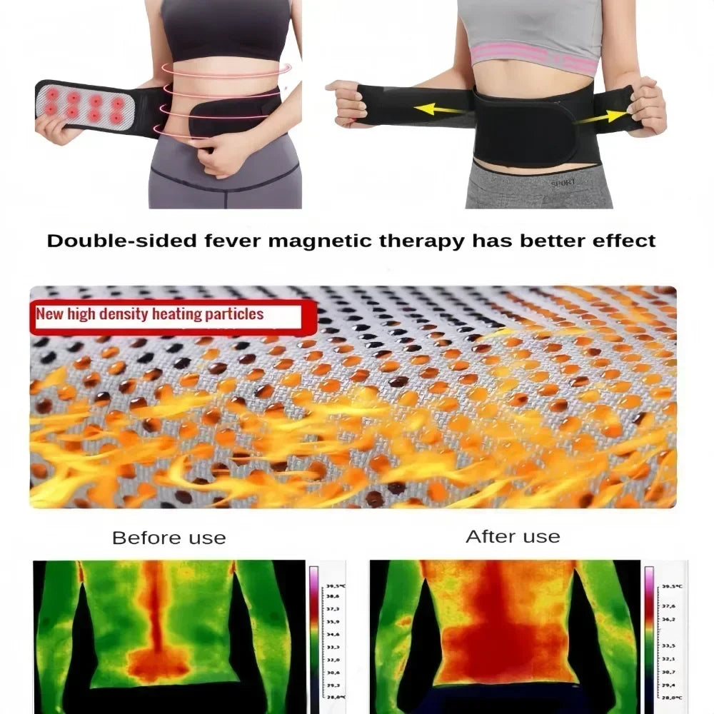 Adjustable Waist Tourmaline Self Heating Magnetic Therapy Back Waist Support Belt Lumbar Brace Massage Band Health Care medical