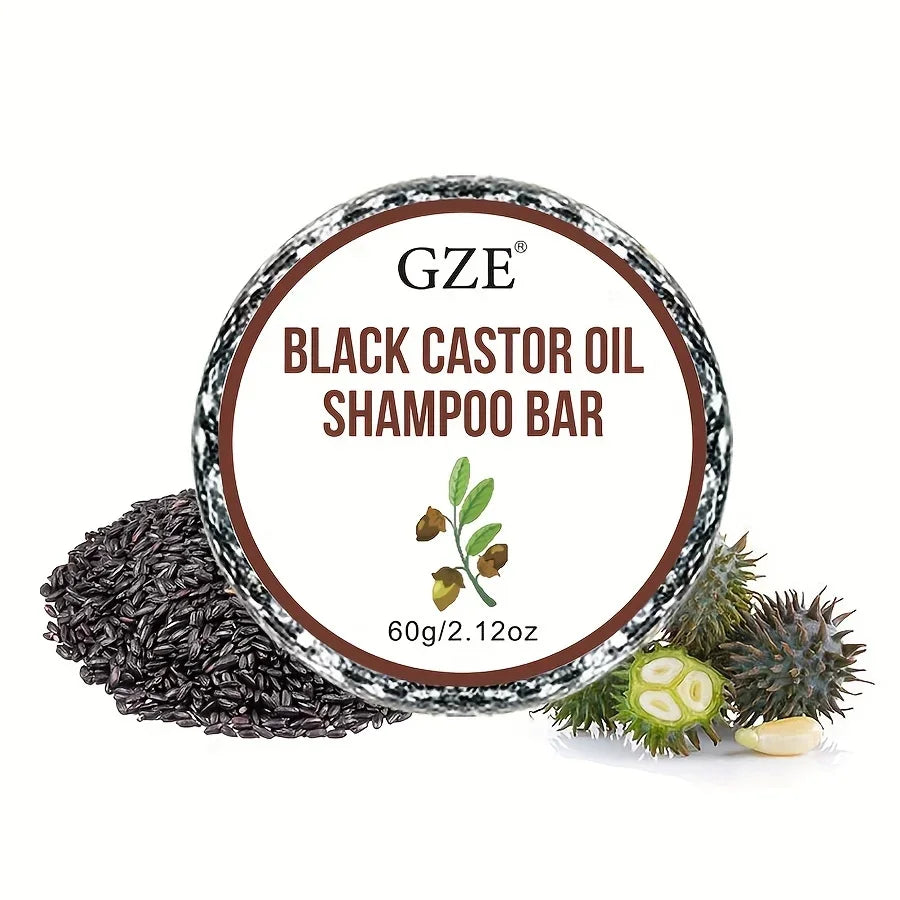 GZE Jamaica Black Castor Oil Shampoo Bar Soap for Hair Thickens & Strengthens  -  Helps Dry Curly & 4c Hair Moisturizing