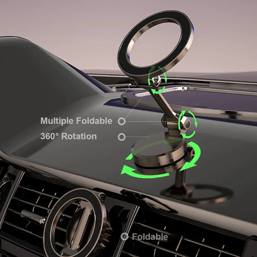 Car magnetic 360 rotation phone holder.