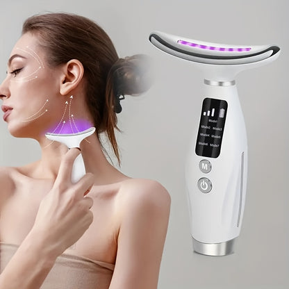 Facial And Neck Massager, 7 Modes, Rechargeable USB